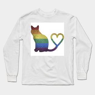 Gay Pride Cat Long Sleeve T-Shirt